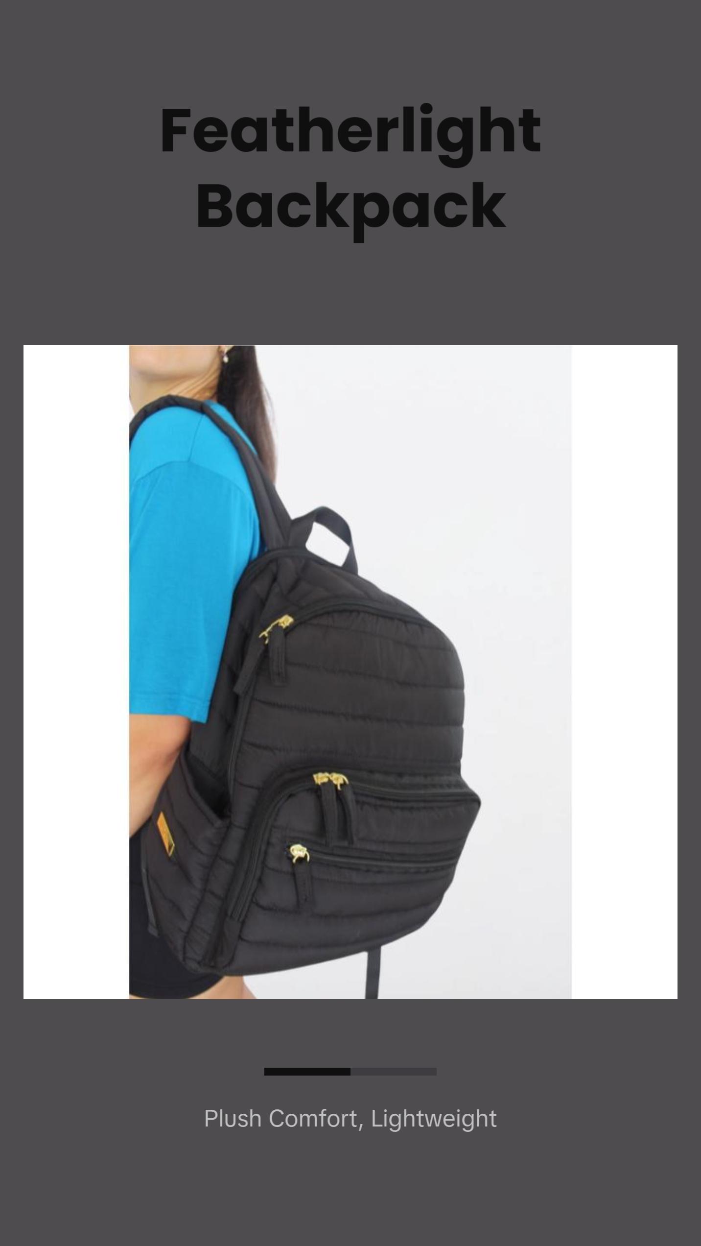 FEATHERLIGHT PUFFER BACKPACK