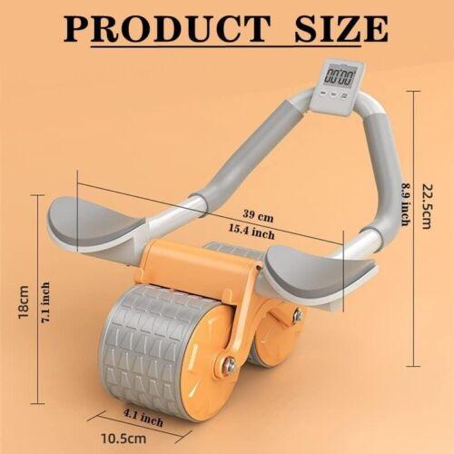 ab roller wheel workout Abdominal Fitness Wheel for Core Muscles Training Automatic Rebound Ab Roller with Timer ab roller wheel workout Abdominal Fitness Wheel for Core Muscles Training Automatic Rebound Ab Roller with Timer