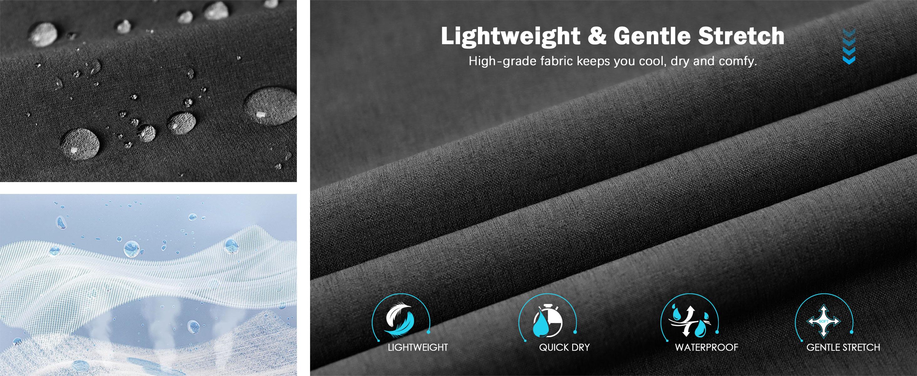 G Gradual Mens Golf Pants Stretch Straight Casual Work Pants for Men with 4 Pockets 30"/32"/34" Lightweight Quick Dry Plain Trousers for Men Business Travel Outdoor Menswear