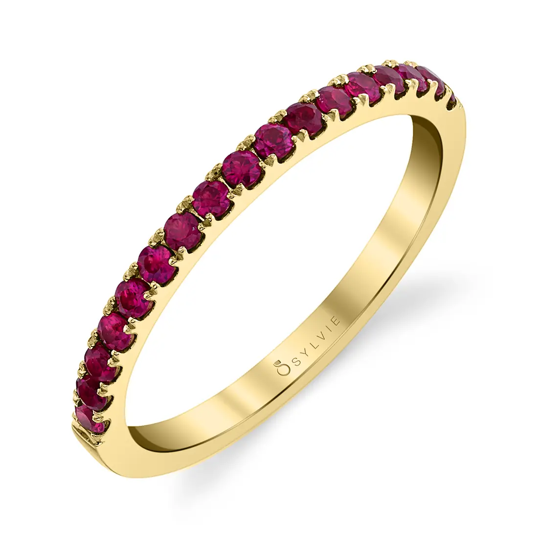 Sylvie Ruby Wedding Ring SKU: B4002-033RU/4Y