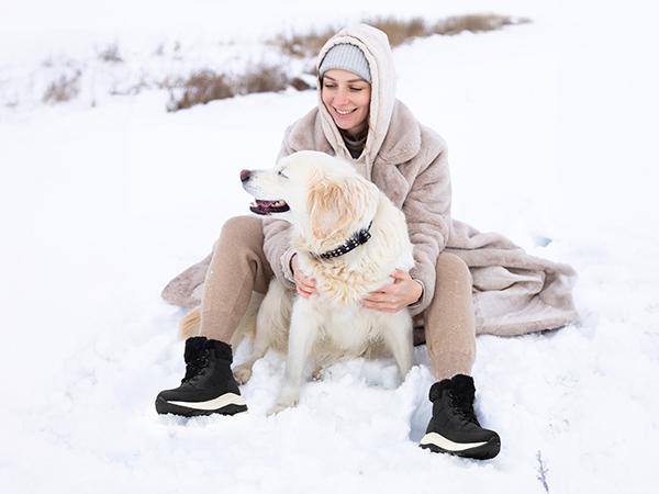 Women's Winter Ankle Boots with Faux Fur Lining & Slip-resistant Sole