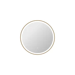 Elegant Kitchen & Bath MRE6B28SG 28 in. Round LED Front & Backlit Wall Mirror, Satin Gold