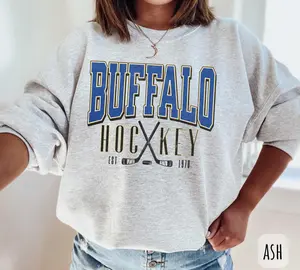 Vintage Buffalo Hockey Sweatshirt | Retro Buffalo T-Shirt or Hoodie for Fans | New York Game Day Fan Gift