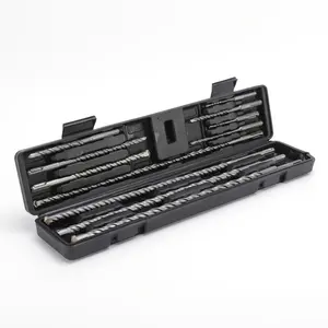 Rotary Hammer Drill Bits Set SDS Plus Bits 17PCS Concrete Masonry Hole Tool with Storage Case for Concrete, Stone, Brick