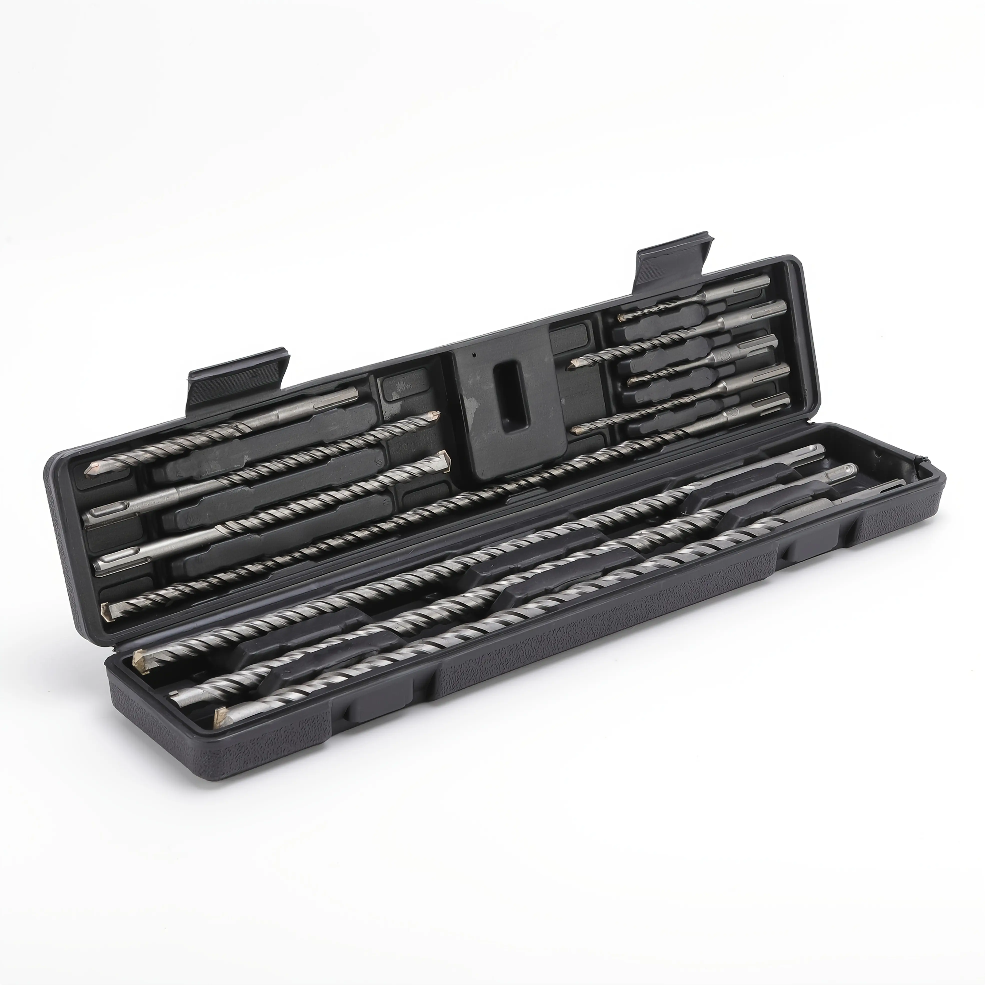 Rotary Hammer Drill Bits Set SDS Plus Bits 17PCS Concrete Masonry Hole Tool with Storage Case for Concrete, Stone, Brick