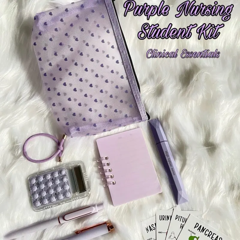 Purple Nursing Student Kit | Clinical Essentials, Pen, Calculator, Highlighter