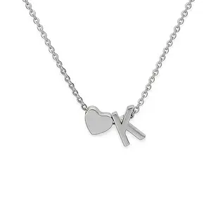 Tiny Initial Necklaces Golden Heart Letter A-Z Necklace Dainty Heart Name Necklace Personalized Initial Tag Pendant Birthday Gifts Anniversary Gifts Jewelry for Women Girls Christmas Gifts lovisa