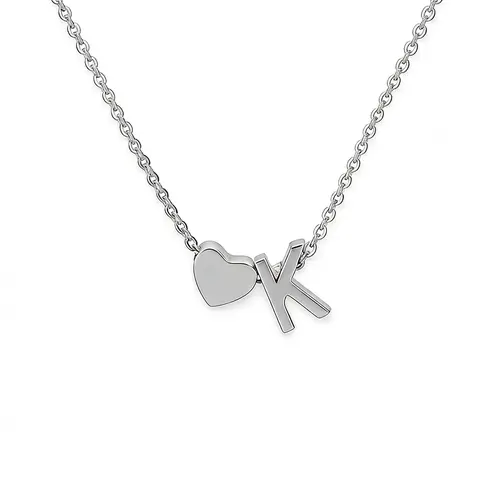 Tiny Initial Necklaces Golden Heart Letter A-Z Necklace Dainty Heart Name Necklace Personalized Initial Tag Pendant Birthday Gifts Anniversary Gifts Jewelry for Women Girls Christmas Gifts lovisa