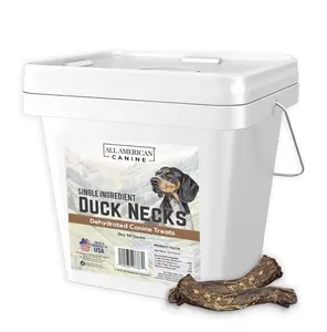 Natural Duck Neck Dog Treat Chews 50 Single Ingredient, Dehydrated & Chewy – Low-Fat, High-Protein Training Reward – Made in USA