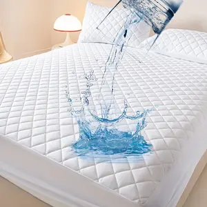 Behome Queen Mattress Protector, Soft Breathable Mattress Pad Cover, Waterproof Mattress Cover Protector with Deep Pocket up to 16” for Parents & Pet Owner, White