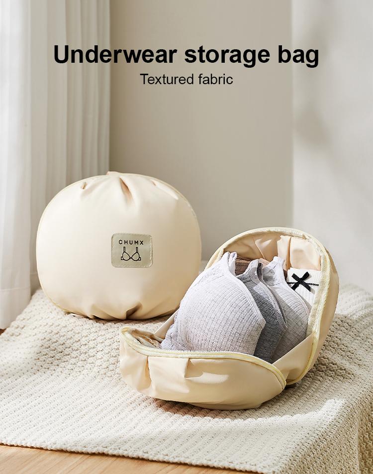 UFORU Lingerie Storage Bag Set of 2, Underwear Organizer Pouch, 3-in-1 Travel Packing Cube for Bras, Socks, and Intimate Apparel, Mini Storage Bags, Portable Packing Cubes for Travel and Business Trips, Luggage Compartment Organizers