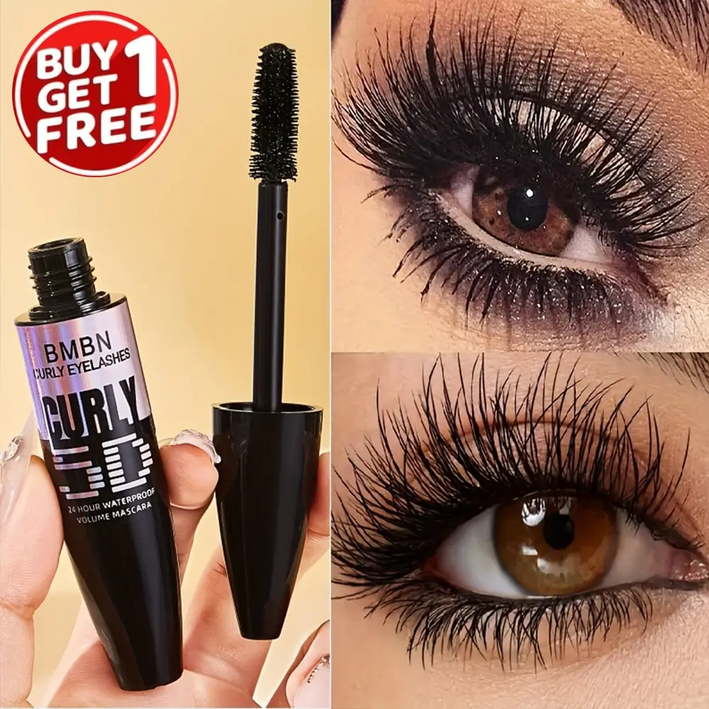 Buy one get one free - 2 for a total - 5D Fiber Mascara. Waterproof and sweatproof formula, perfect for creating thick, long and curled lashes. Precision brush design, ideal for parties, music festivals, and party makeup. Long-lasting and durable.