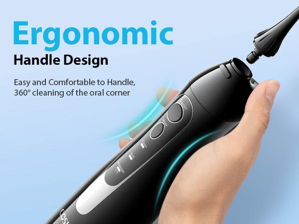 COSLUS  CX20 2-Pack Cordless Water Flosser, 10 Nozzles, IPX7 Waterproof Oral Irrigator for Home and Travel | Perfect for Braces, Orthodontics & Dental Care/Fights Plaque&Tartar，Convenient oral teeth cleaner Toothcare Rechargeable Portable