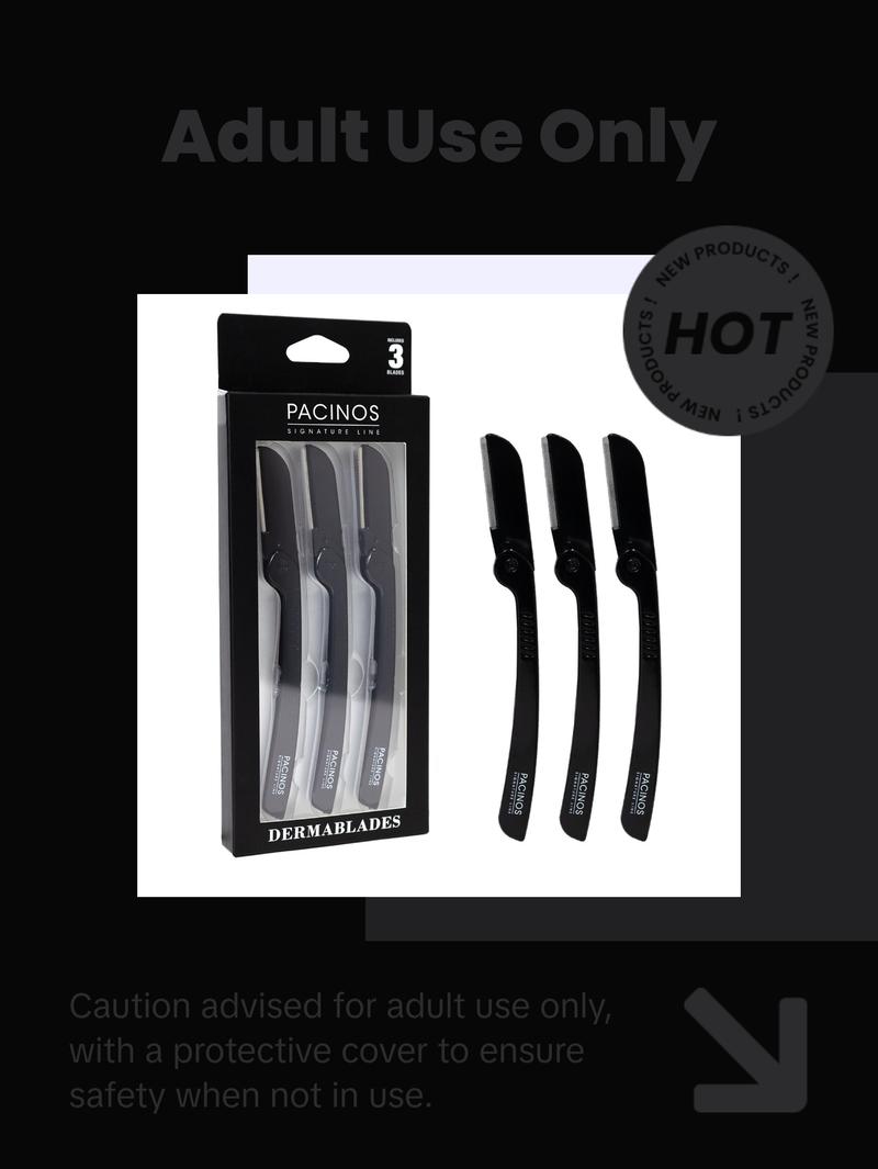 Pacinos Signature Line Derma Blades - Stainless Steel Exfoliating Blades for Skincare and Facial Comfort Cutting Exfoliate