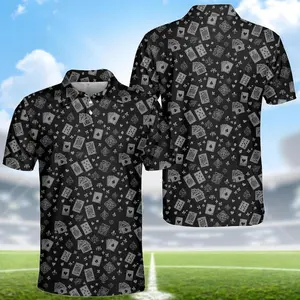 Poker Card Funny Polo Shirt Short Sleeve Style Golf Print