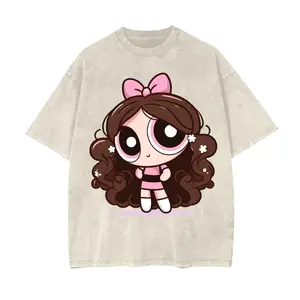 #Powerpuf Cute Kawaii Girl with Pink Bow Graphic T-Shirt, Y2K #Powerpuf Fitness, Workout Shirt, Trending 2025, Weightlifters, Bodybuilding Shirt, Pump Cover Gym Tee for Men Women