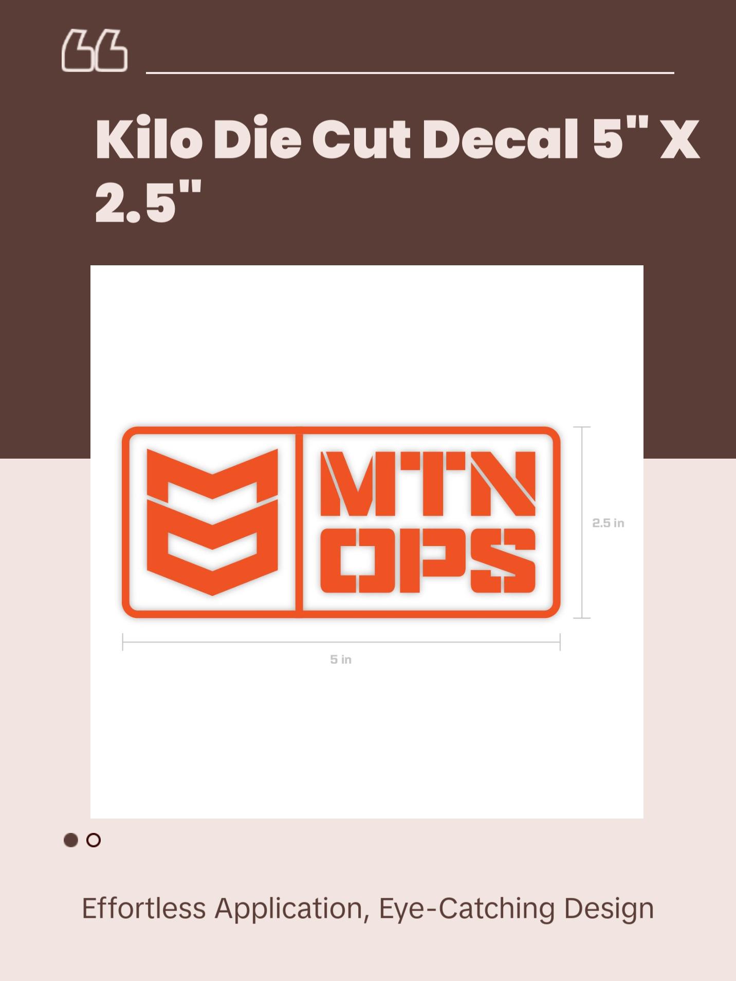 KILO DECAL