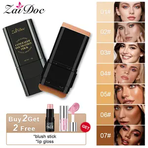 7-color Dual - Ended Eraser Foundation Stick -Multi - Use Concealer & Highlighter for Acne Marks , Nose Contour Flawless Makeup Finish - Versatile Cosmetic Tool , daily gift