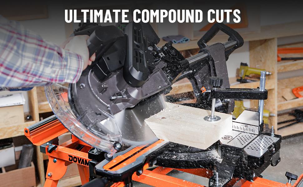 DOVAMAN 12 Inch Dual-Bevel Miter Saw 15-Amp 3800RPM, Ambidextrous Operation, 4.2x13in Cutting Capacity, Laser Guide, 0-45° Bevel & Miter Cut DOVAMAN 12 Inch Dual-Bevel Miter Saw 15-Amp 3800RPM, Ambidextrous Operation, 4.2x13in Cutting Capacity, Laser Guide, 0-45° Bevel & Miter Cut