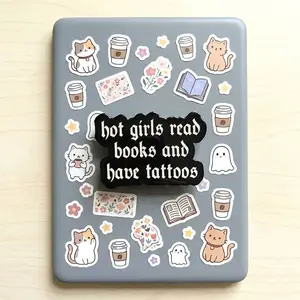 Spooky Tattooed Bookworm Phone Grip Halloween Accessory