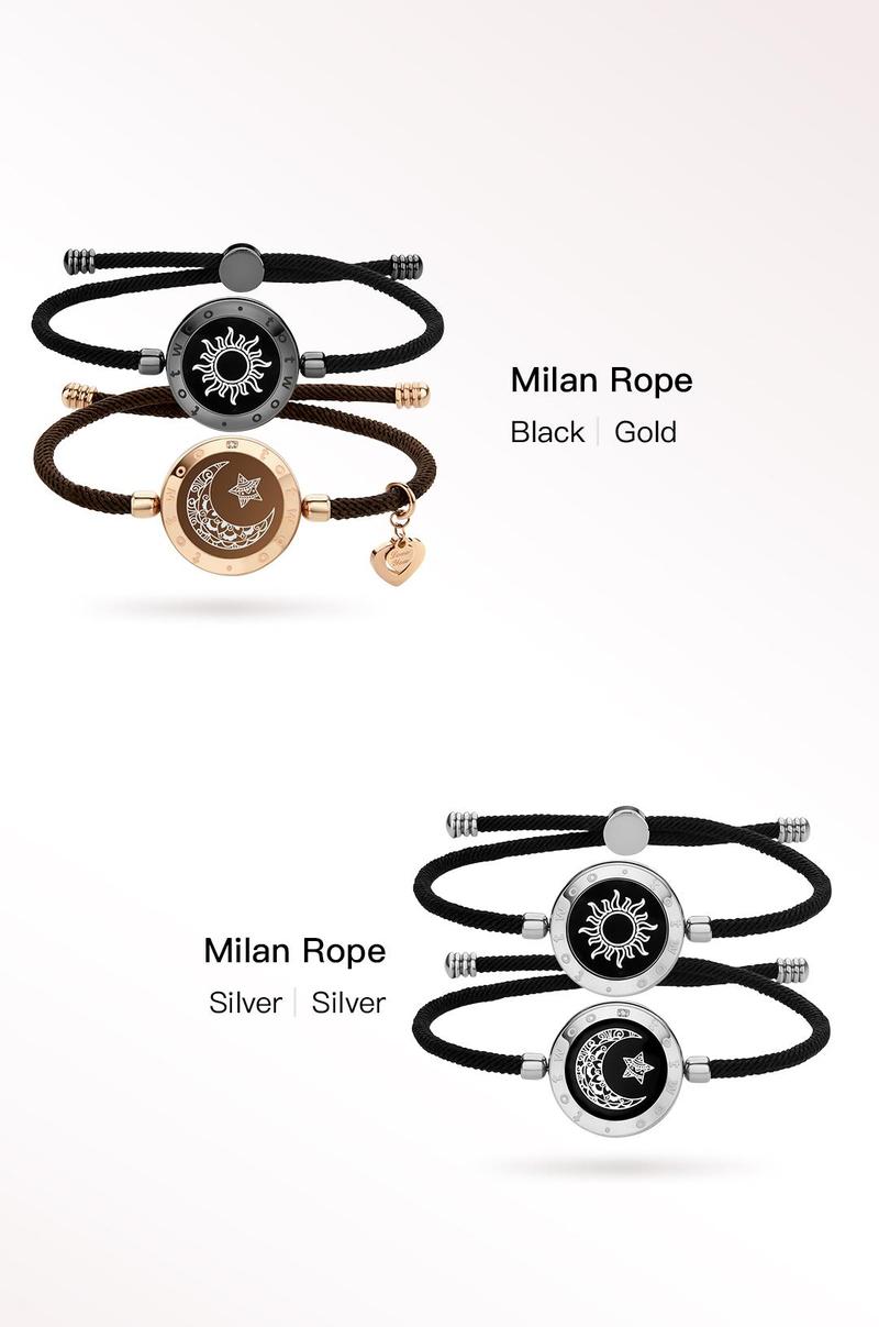 totwoo Long Distance Touch Bracelets with Sun&Moon Functional Love Connect Couple Gifts For Boyfriend or Girlfriend or your Family