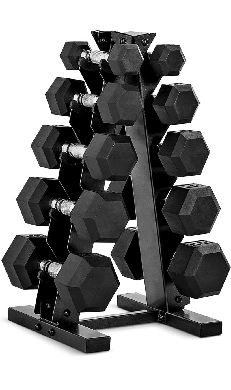 CAP Barbell Dumbbell Set with Rack - Multiple Options in 150lbs and 210lbs