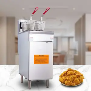 Hakka Commercial Gas Deep Fryer 4 Burner 45-55lb Liquid Propane Gas 120000 BTU, CSA / ETL Certification