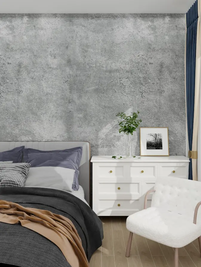 Vintage Concrete Peel and Stick Wallpaper Roll, Self-Adhesive Vinyl for Home Decor