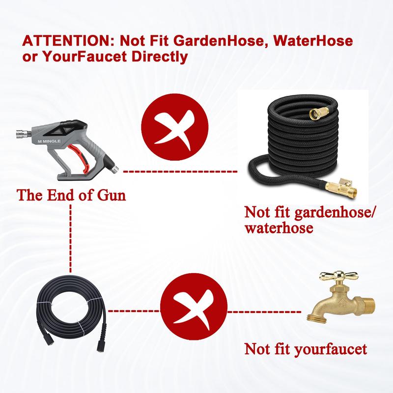 M MINGLE High Pressure Washer Gun Snow Foam Lance 4000 PSI Cannon Foam Blaster Power Washer with 1/4" Quick Connector Car Wash Foam Cannon Kit 5 Nozzle Tips 1 Liter，Christmas gifts