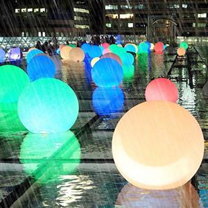 Hoodink 8-in Solar Globe Light Outdoor, Waterproof Solar Ball Light for Outside w/Remote, 16 RGB Color Changing Glowing Orb Lamp Landscape Lighting Mood Lamp w/Ground Stake for Garden Patio Yard Pathway Decor