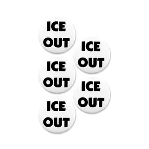 5 Pack - ICE OUT Social Activism And Reform Campaign Pinback Buttons - 2.25 Inch