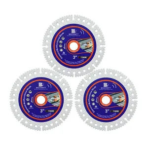 3PCS Multifunctional Diamond Blade for Angle Grinder – 3" & 4.5" | Cutting, Chamfering & Grinding | BRSCHNITT