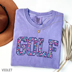 Comfort Colors Golf Shirt, Floral Golf Shirt, Golfer Wife Shirt, Golf Season Tshirt, Cute Golfing Mom Shirt, Golf Player Gift Golf Coach Gi