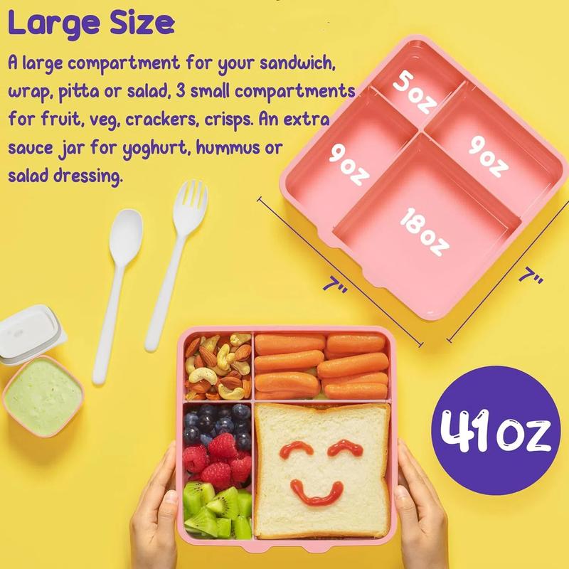 Fimibuke Bento Lunch Box with 4 Compartments, Insulated lunch Bag, Stainless Steel Insulated Thermos, Ice Pack & Utensils, Birthday Gifts Back to School Girls Boys dealsforyoudays Fimibuke Bento Lunch Box with 4 Compartments, Insulated lunch Bag, Stainless Steel Insulated Thermos, Ice Pack & Utensils, Birthday Gifts Back to School Girls Boys dealsforyoudays