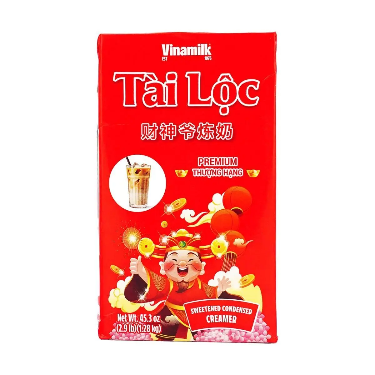 VINAMILK Tai Loc Sweetened Condensed Milk 1.28kg - Perfect for DIY Drinks and Baking