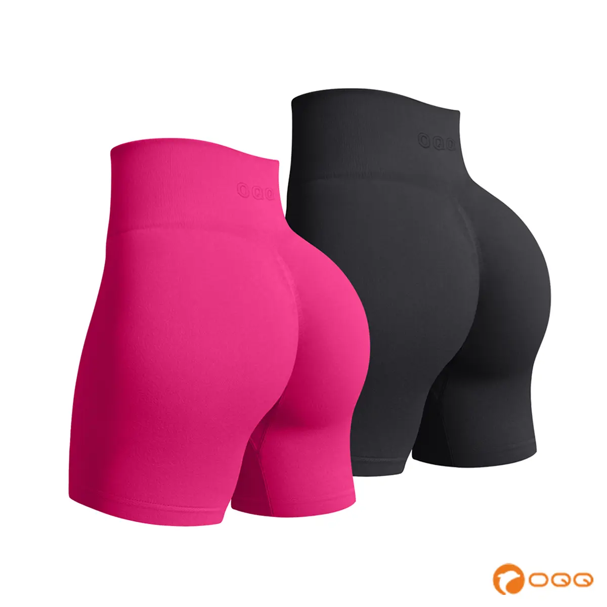 OQQ Women's 2 Piece Workout Shorts Seamless Casual High Waist Butt Liftings Exercise Athletic Gym Seamless Shorts