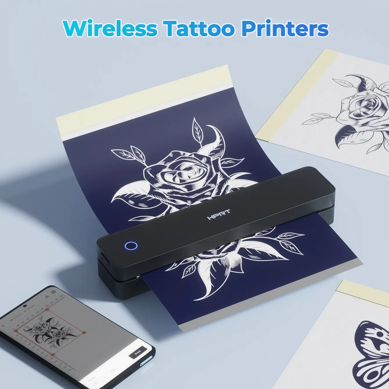 Tattoo Stencil Printer, Wireless Portable Thermal Transfer Machine with 10 Transfer Papers, Compatible with Phone, Tablet, PC#SummerSale,back to school,back to school haul