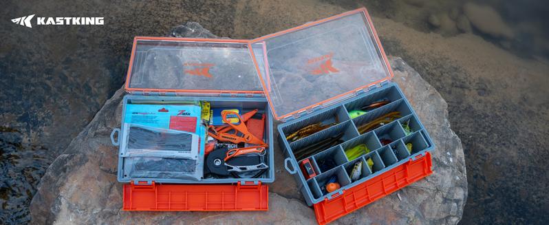 KastKing HyperSeal Waterproof Tackle Box, 3700 Deep Tackle Trays, Fishing Tackle Box Organizer With Removable Dividers, Fishing Gear & Fishing Accessories Storage