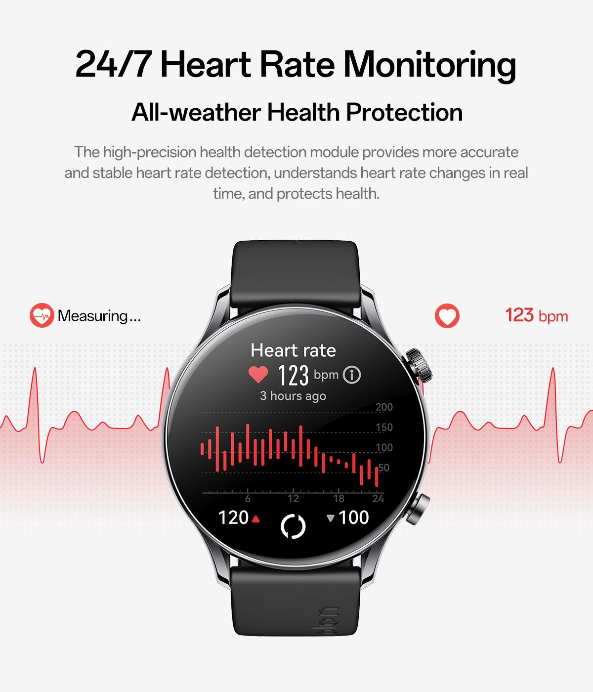 Aolon GTR3 Smartwatch — Stylish Spring Watch, 1.43" AMOLED HD display, AOD, heart rate monitoring, 110+ sports modes, waterproof, and up to 120-hour battery life. Compatible with iOS & Android, multiple colors, USB rechargeable, for Women & Men Aolon GTR3 Smartwatch — Stylish Spring Watch, 1.43" AMOLED HD display, AOD, heart rate monitoring, 110+ sports modes, waterproof, and up to 120-hour battery life. Compatible with iOS & Android, multiple colors, USB rechargeable, for Women & Men