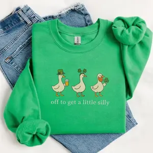 St Patricks Day Sweatshirt, St Paddys Day Goose Shirt, Funny Irish St Pattys Day Crewneck