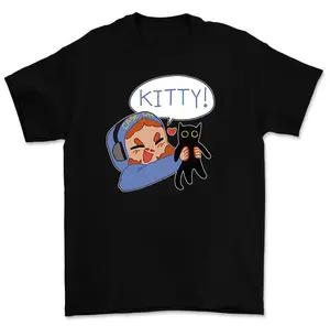 Caseoh Kitty Meme Graphic Tee Playful Quirky Modern Streetwear Shirt