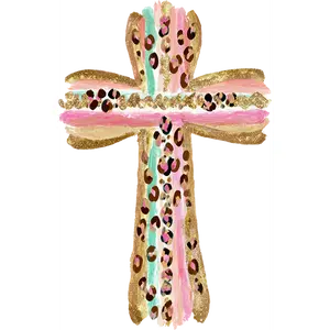 DTF Transfer – FN Cross Gold Multi Sizes