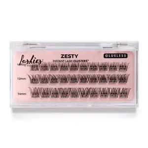 MoxieLash Zesty Glueless Lash Clusters 30 Pack - Bold Flared Volume, DIY Lash Extensions 10/12/14mm, No Glue Needed