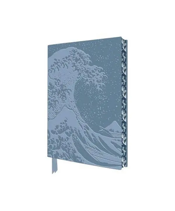 Artisan Art Hokusai: The Great Wave Pocket Journal, Lined Vegan Leather Flexi-Bound Journal