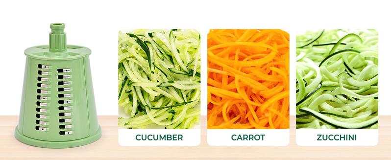 SUSTEAS 6-in-1 Heavy-Duty Cheese Grater & Slicer – Essential Kitchen Gadgets with Suction Base for Safe Veg Prep