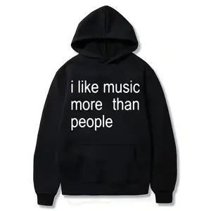 Funny Quote Unisex Hoodie, I Like Music More Than People Hoodie, Music Lover Shirt, Graphic Tee, Sarcastic Gift, Humor Sweatshirt