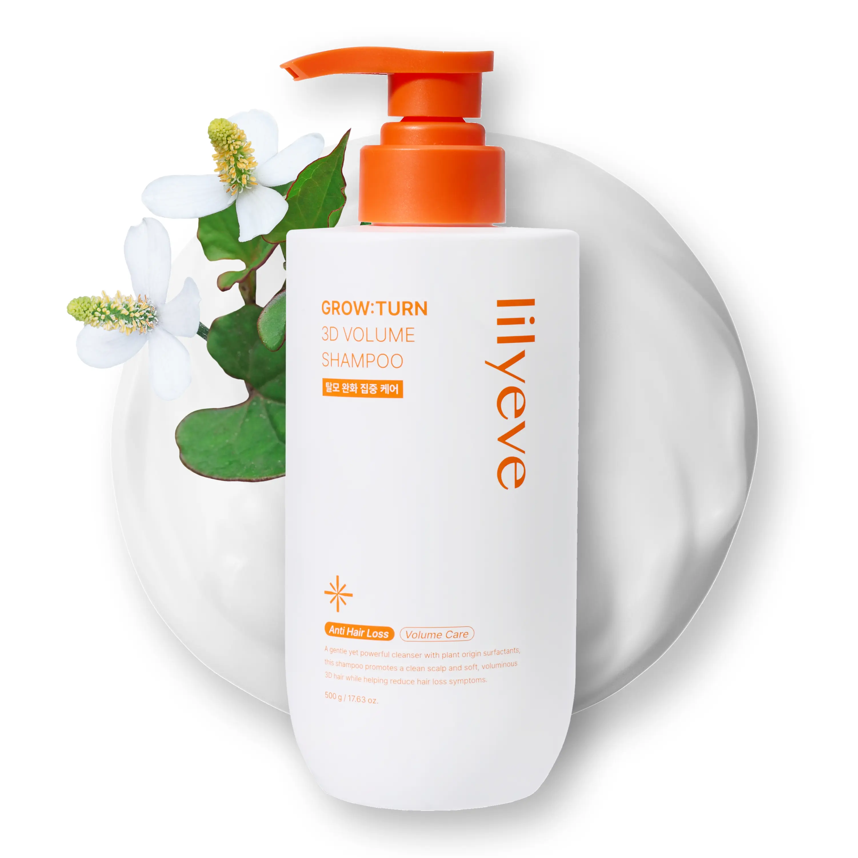 Lilyeve GROWTURN 3D Volume Shampoo | Exosome Hair Shampoo for Scalp Care, Moisture & Hair Volume | 16.91 fl. oz., Haircare, Korean Haircare, Cleansing, Thickening Shampoo