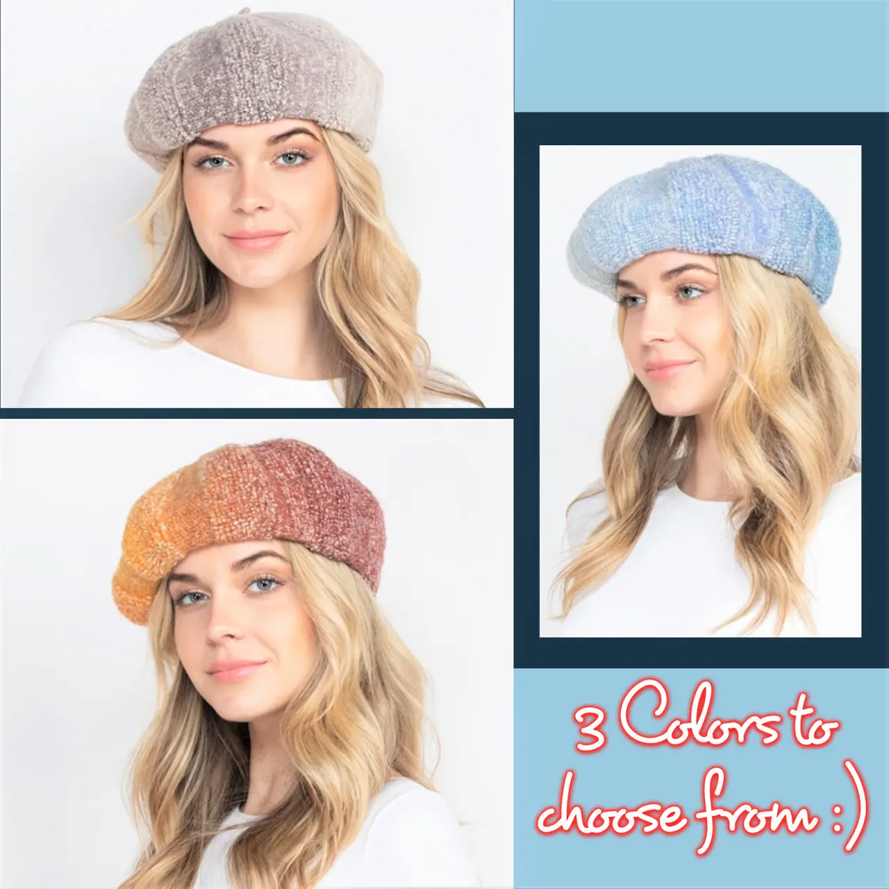 Colorful Knit Berets