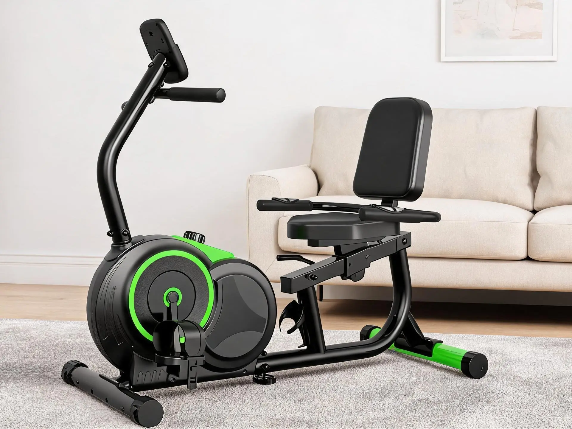 Adjustable Load Capacity Exercise Bike  Recumbent Exercise Bike for Home,Recumbent Stationary Bikes for Adults & Seniors,Load Capacity of 400 pounds,Equipped with 16 Adjustable Gears, and Soft Adjustable Seats