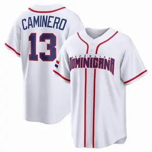 Junior Caminero Jersey,Dominican Republic 2026 World Baseball Classic,White Limited Stitched Shirt Custom Jersey Man/Youth size